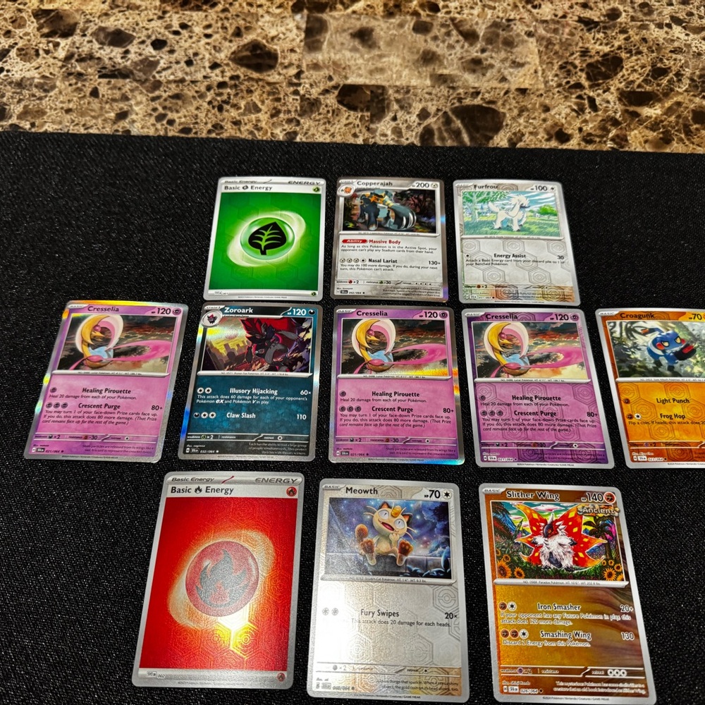 Vibrant Pokémon Trading Card Collection with Character and Energy Cards